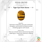 Tiger Eye Palmstone Set of 3 | Natural Golden Brown Tiger Eye Stones | Polished Oval Palm Stones | Confidence & Focus Crystal | Tiger Eye Worry Stone