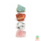 Love Relationship Raw Stone Set | Green Aventurine Carnelian Rainbow Moonstone Rose Quartz Natural Crystal Set | Spiritual Gift