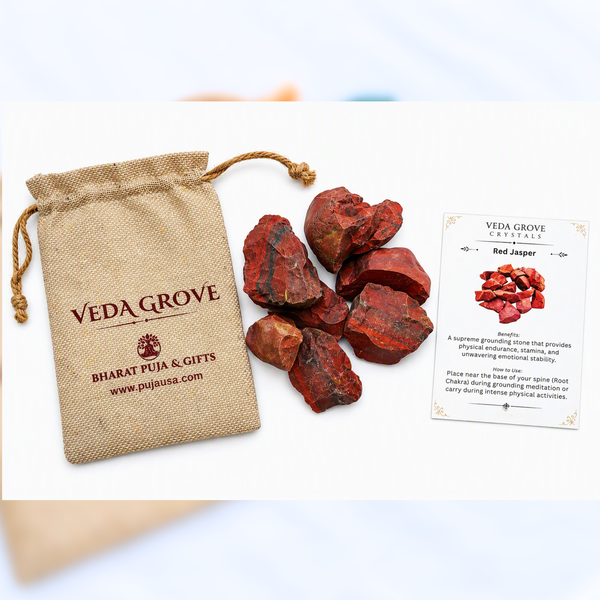 Red Jasper Raw Crystals – Natural Rough Unpolished Red Jasper Stones | Red Manifestation Healing and Meditation Crystals