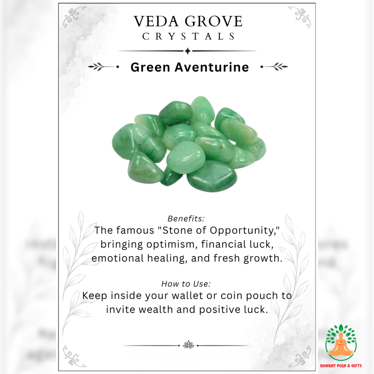 Green Aventurine Tumble Stones – Polished Natural Gemstones | Manifestation Healing and Meditation Crystals