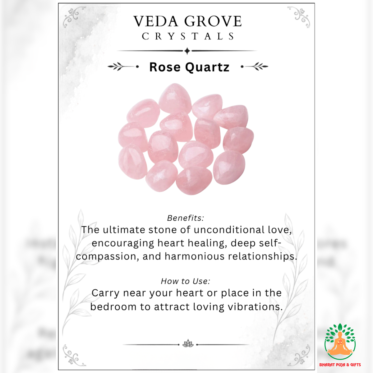 Natural Rose Quartz Tumble Stones – Polished Pink Gemstones | Manifestation Healing and Meditation Crystals