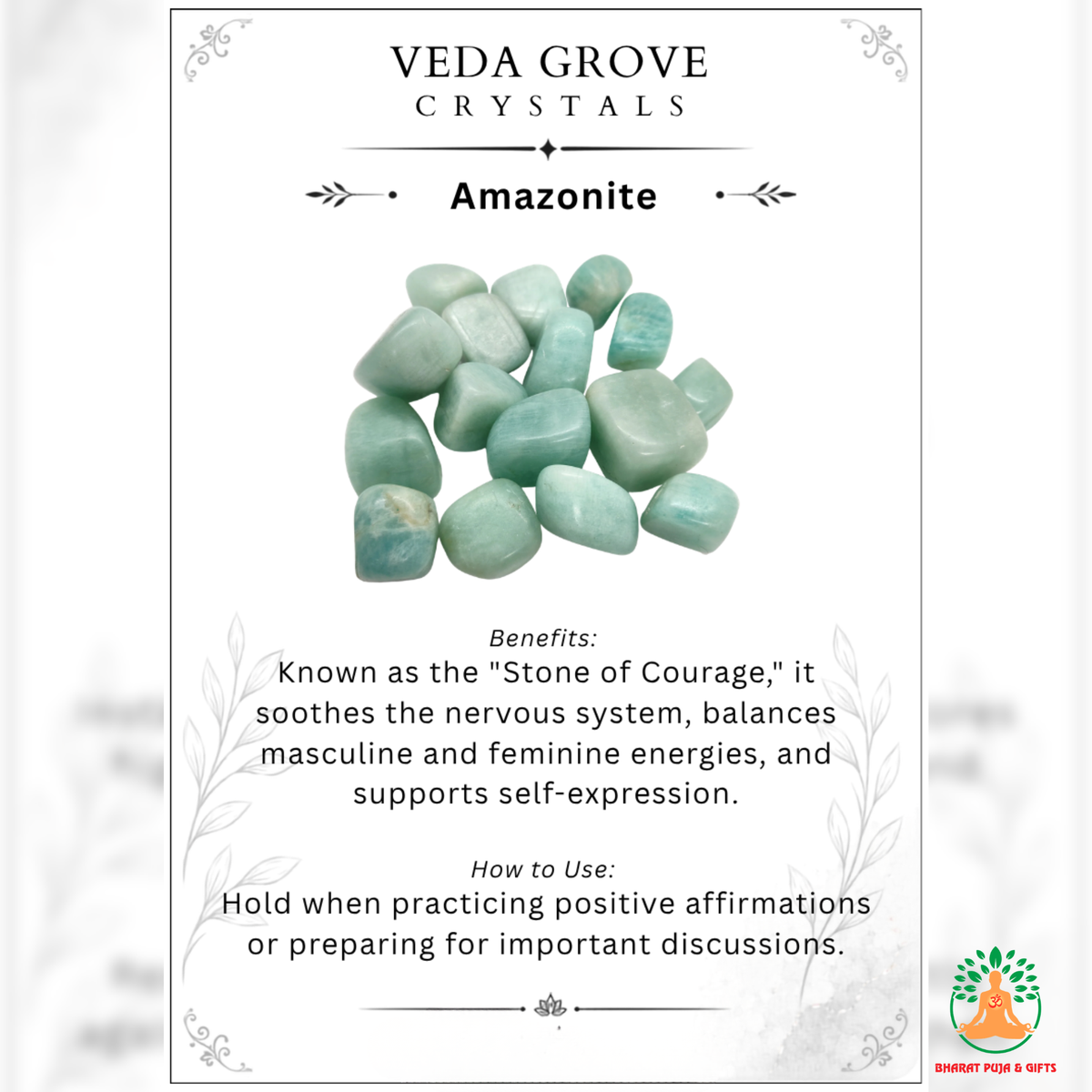 Natural Amazonite Tumble Stones – Polished Green Gemstones | Manifestation Healing and Meditation Crystals