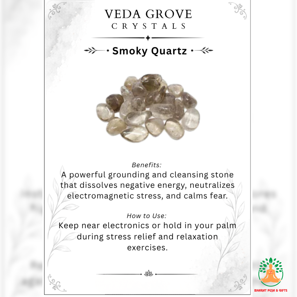 Smoky Quartz Tumble Stones – Polished Natural Gemstones | Manifestation and Healing Crystals