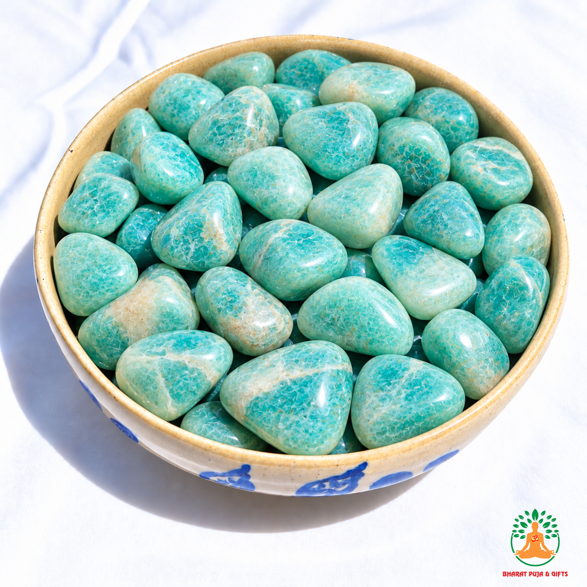 Natural Amazonite Tumble Stones – Polished Green Gemstones | Manifestation Healing and Meditation Crystals