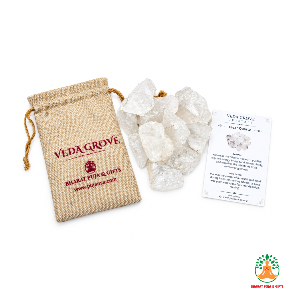 Clear Quartz Raw Crystals – Natural Rough Unpolished White Clear Quartz Stones | White Manifestation Healing and Meditation Crystals