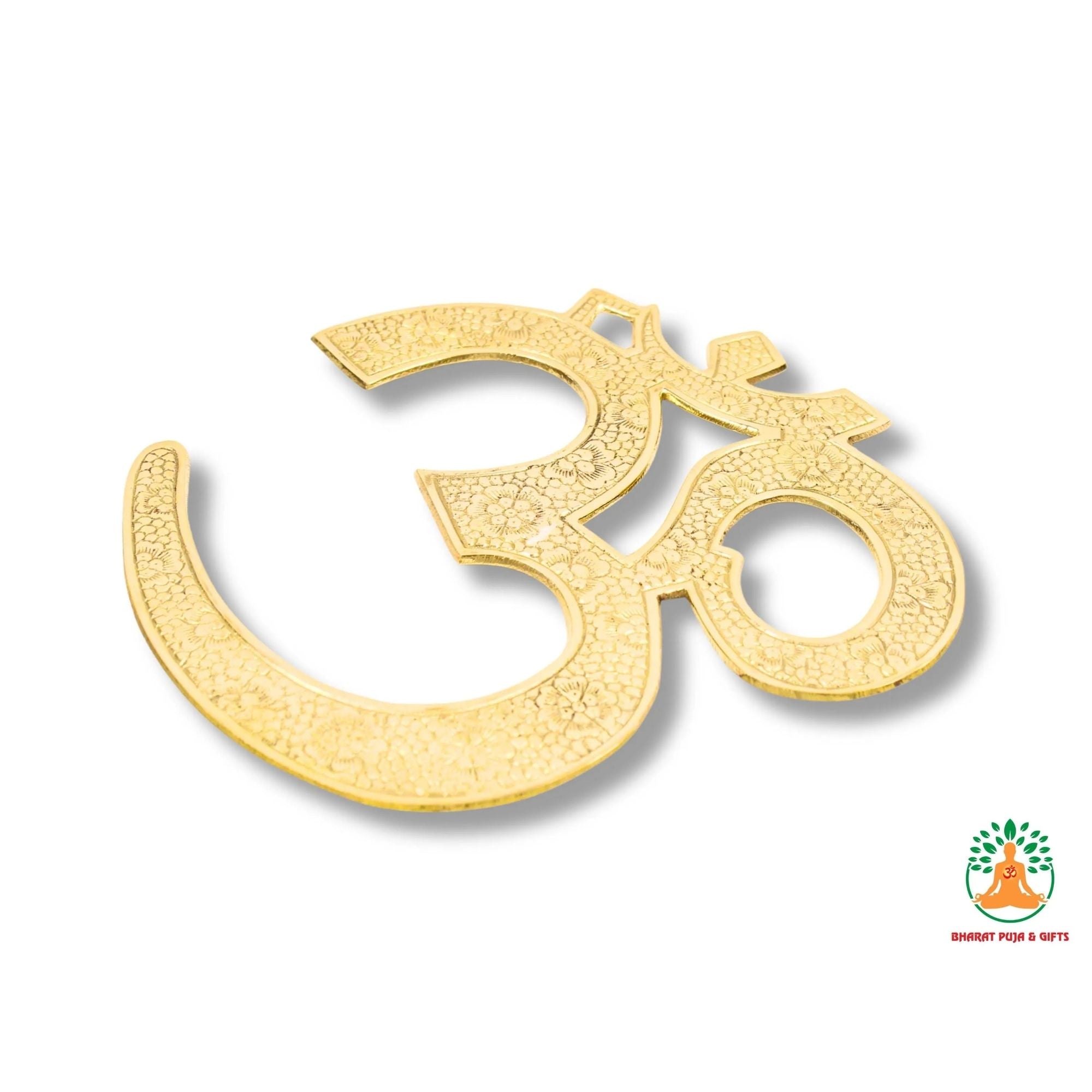 Brass Om Wall Hanging 11 inch | Traditional Spiritual Om Symbol | Om Symbol Hanging | Wall Om Decoration | Om Wall Art | Brass Om Sign