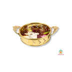 Premium Brass Flower Basket Topli with Colorful Cow Artwork | Traditional Floral Basket | Phool Tokri | Wedding Puja Aarti Offering Basket