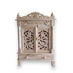 Sawan Wood Pooja Temple with Door and Storage Box