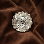 Pure Silver Lotus Agarbatti Stand | Elegant Incense Holder for Home Temple | Silver Incense Stand