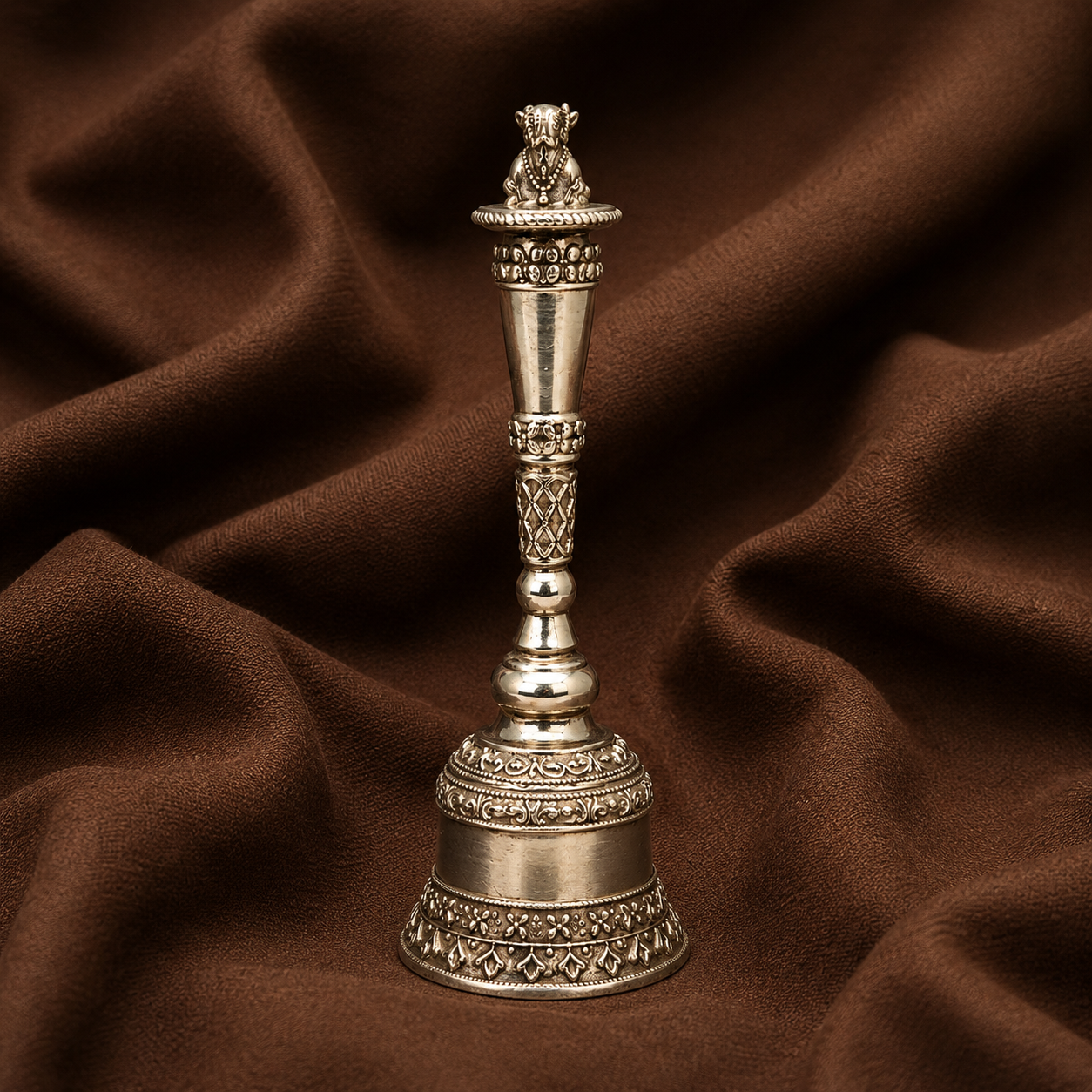 Silver Bell | Silver Ghanti | Silver Temple Prayer Bell | Silver Puja Aarti Bell