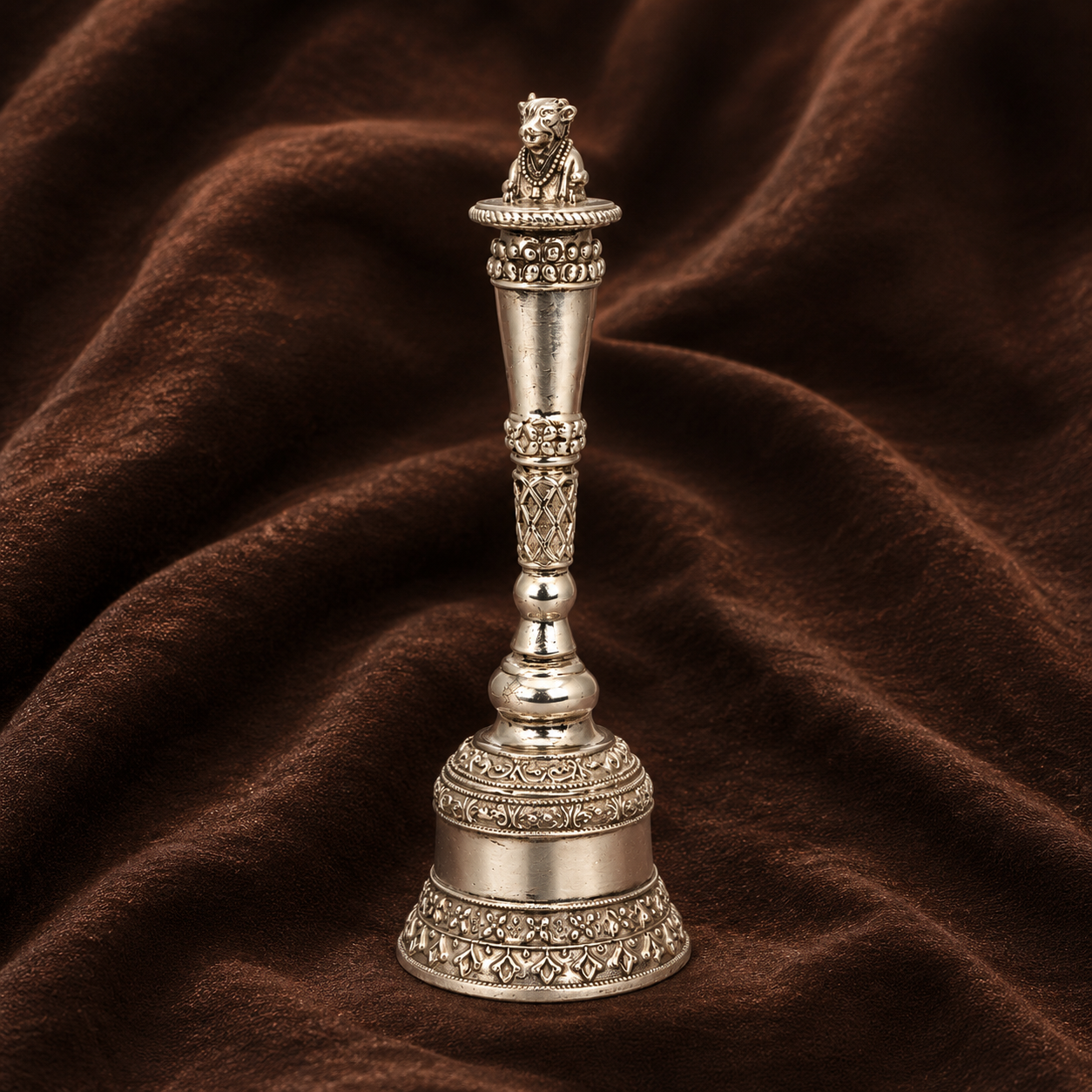 Silver Bell | Silver Ghanti | Silver Temple Prayer Bell | Silver Puja Aarti Bell