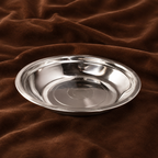 Silver Small Plain Puja Plate | Silver Offering Plate for Puja & Prasad