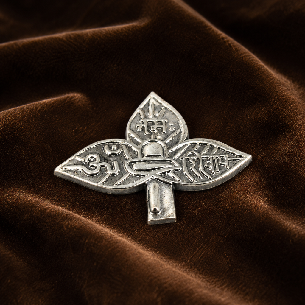 Pure Silver Bel Patra Leaf | Sacred Offering for Lord Shiva