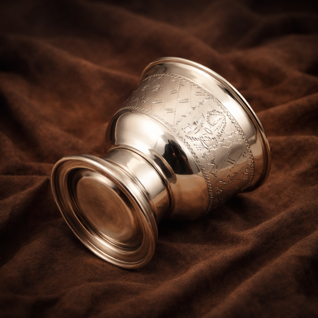 Pure Silver Sriman Cup 35g | Silver Chandan Cup | Silver Puja Cup