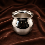 Pure Silver Water Pot | Traditional Silver Pooja Kalash | Silver Puja Vessel | Silver Gangajal Lota