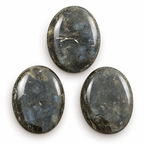 Labradorite Palmstone Set of 3 – Natural Blue Flash Crystal Stones