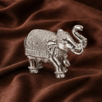 Silver Elephant Figurine | Silver Decorative Elephant Statue