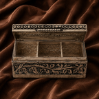Silver Rectangular Storage Box | Pure Silver Decorative Puja Dabba Container