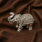 Silver Elephant Figurine | Silver Decorative Elephant Statue