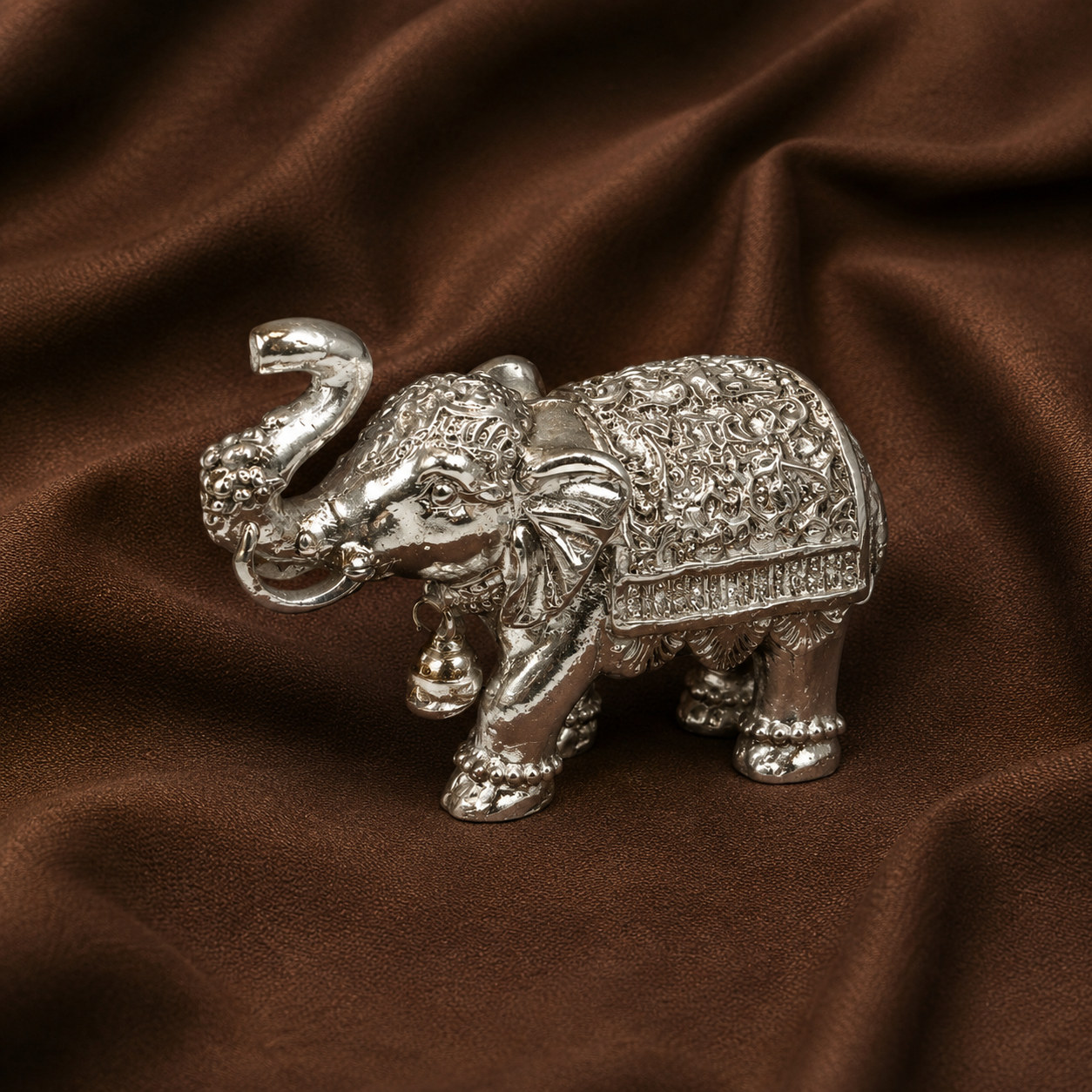 Silver Elephant Figurine | Silver Decorative Elephant Statue