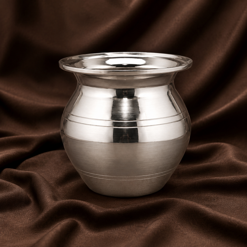 Pure Silver Kalash for Puja | Traditional Silver Pooja Kalash | Silver Water Pot