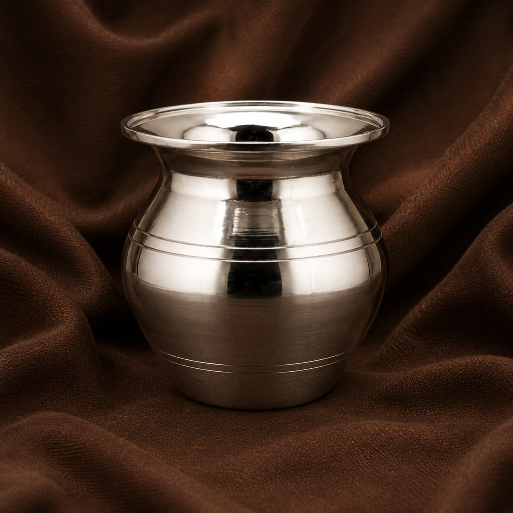 Pure Silver Kalash for Puja | Traditional Silver Pooja Kalash | Silver Water Pot