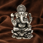 Pure Silver Ganesha Idol | 999 Silver Ganapati Idol | Silver Ganesha Murti