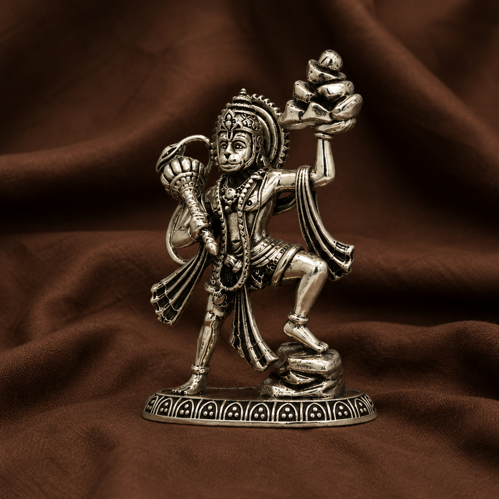 Pure Silver Hanuman Idol | 999 Silver Hanuman Murti