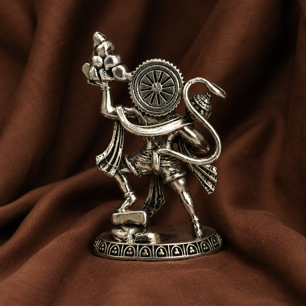Pure Silver Hanuman Idol | 999 Silver Hanuman Murti