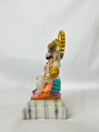 Lord Panchmukhi Hanumanji 6.5" | Marble Dust Multicolour God Idol for Home Decor, Pooja Room, Temple, Vastu, Statue, Gifting