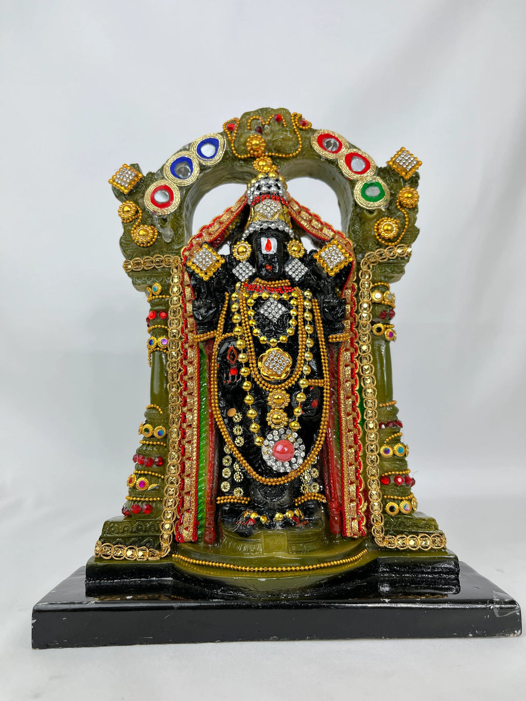 Tirupati Balaji Fine Metal Finish Idol Decorative Showpiece Handcrafted Tirupati Balaji Murti for Home Office and Gifting Purpose Sculpture