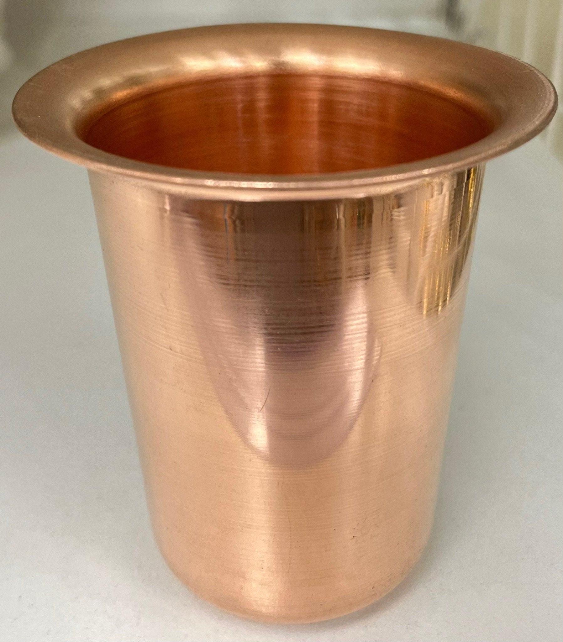 100% Pure Copper Tumbler Copper Glass | Plain Simple Design Copper Cup for Water | Ayurvedic Water Glass | Holistic Health Yoga Water Cup 300ml