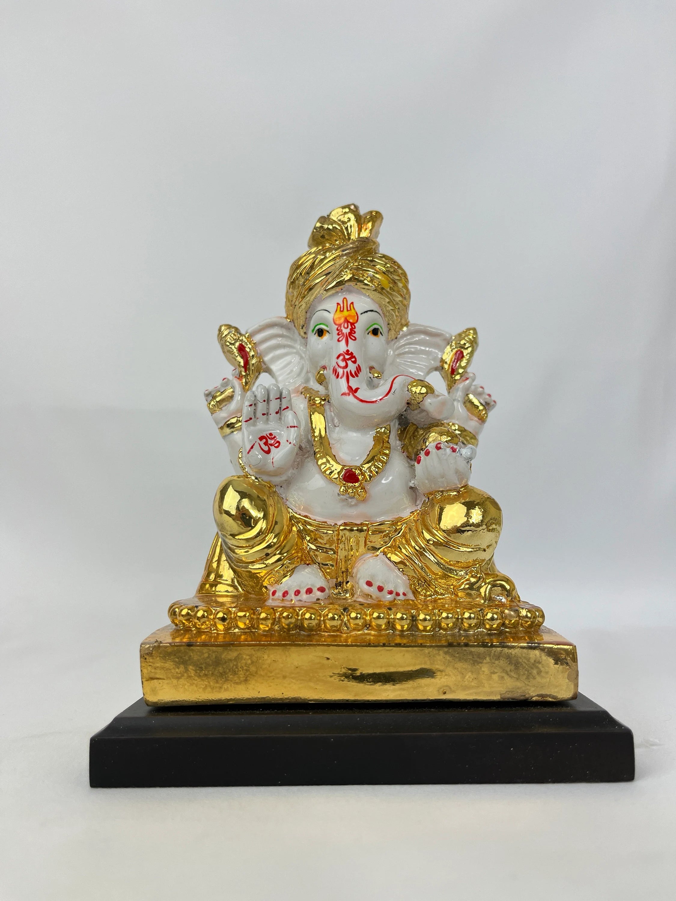 Ganesh Ji White and Golden for Puja and Home decor