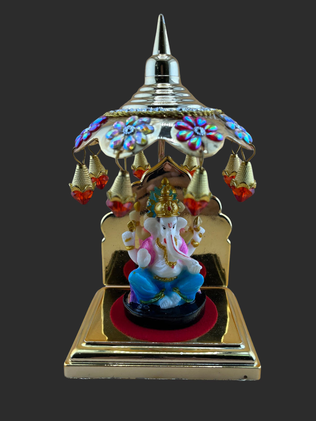 Lord Ganesha Idol with umbrella Ganesh Ji Ki Murti Ganpati Statue for Home Living Room Showpiece Chatra Ganesh Idol Indian festivals gift