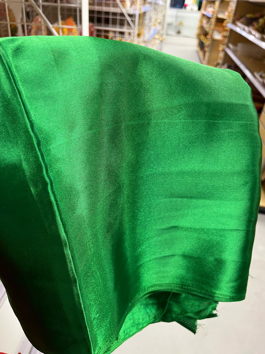 Plain Silky Satin Dress Fabric | Red and Green Satin Material 44/45" Width | Red and Green Satin Cloth