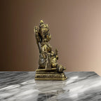 Lord Hanuman Sitting Fine Brass Statue, Hindu God Figurine