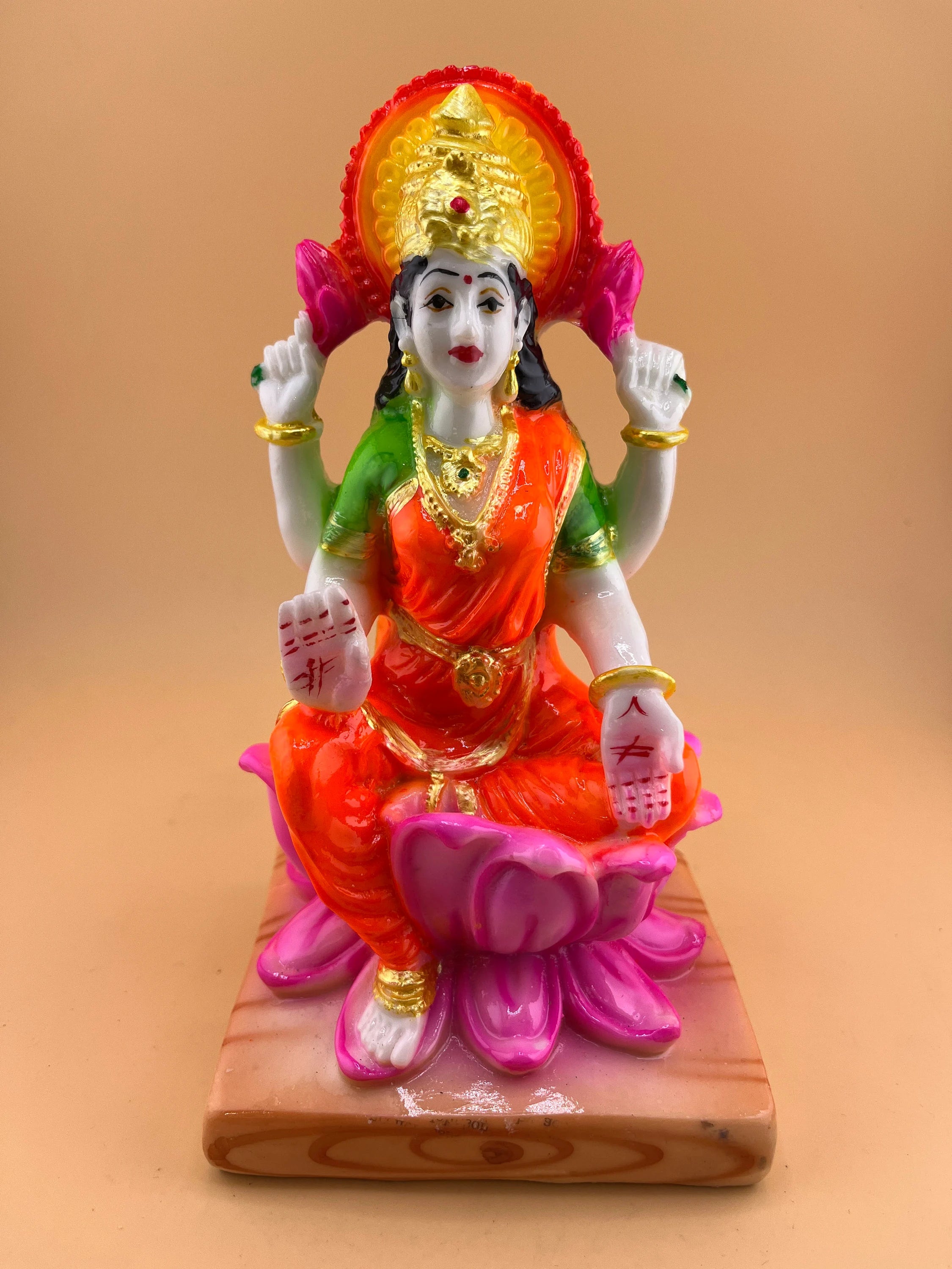 Laxmi Multicolored Statue Goddess Lakshmi Idol for Home & Temple Decor Marble Idol Decor Home Office Temple Pooja Item Murti for Puja Gifts