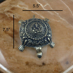 Brass Tortoise with Ganesha Engraved | Medium Size Kachua with Ganapati | Good Luck Tortoise | Vastu Feng Shui Decor