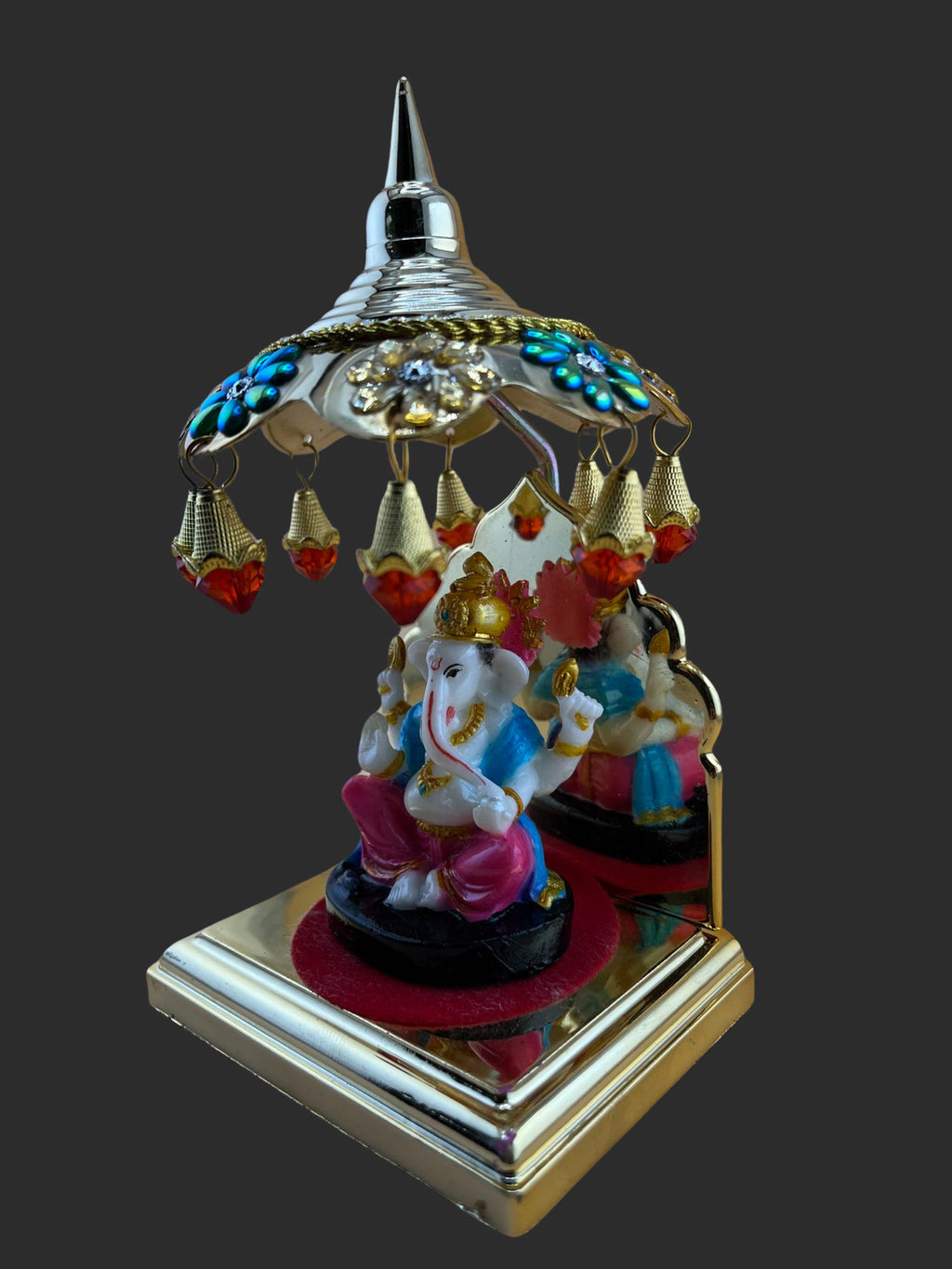Lord Ganesha Idol with umbrella Ganesh Ji Ki Murti Ganpati Statue for Home Living Room Showpiece Chatra Ganesh Idol Indian festivals gift
