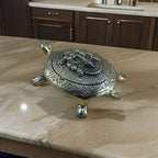 Brass Tortoise with Ganesha Engraved | Small Size Kachua with Ganapati | Good Luck Tortoise | Vastu Feng Shui Decor