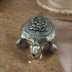 Brass Tortoise with Ganesha Engraved | Small Size Kachua with Ganapati | Good Luck Tortoise | Vastu Feng Shui Decor