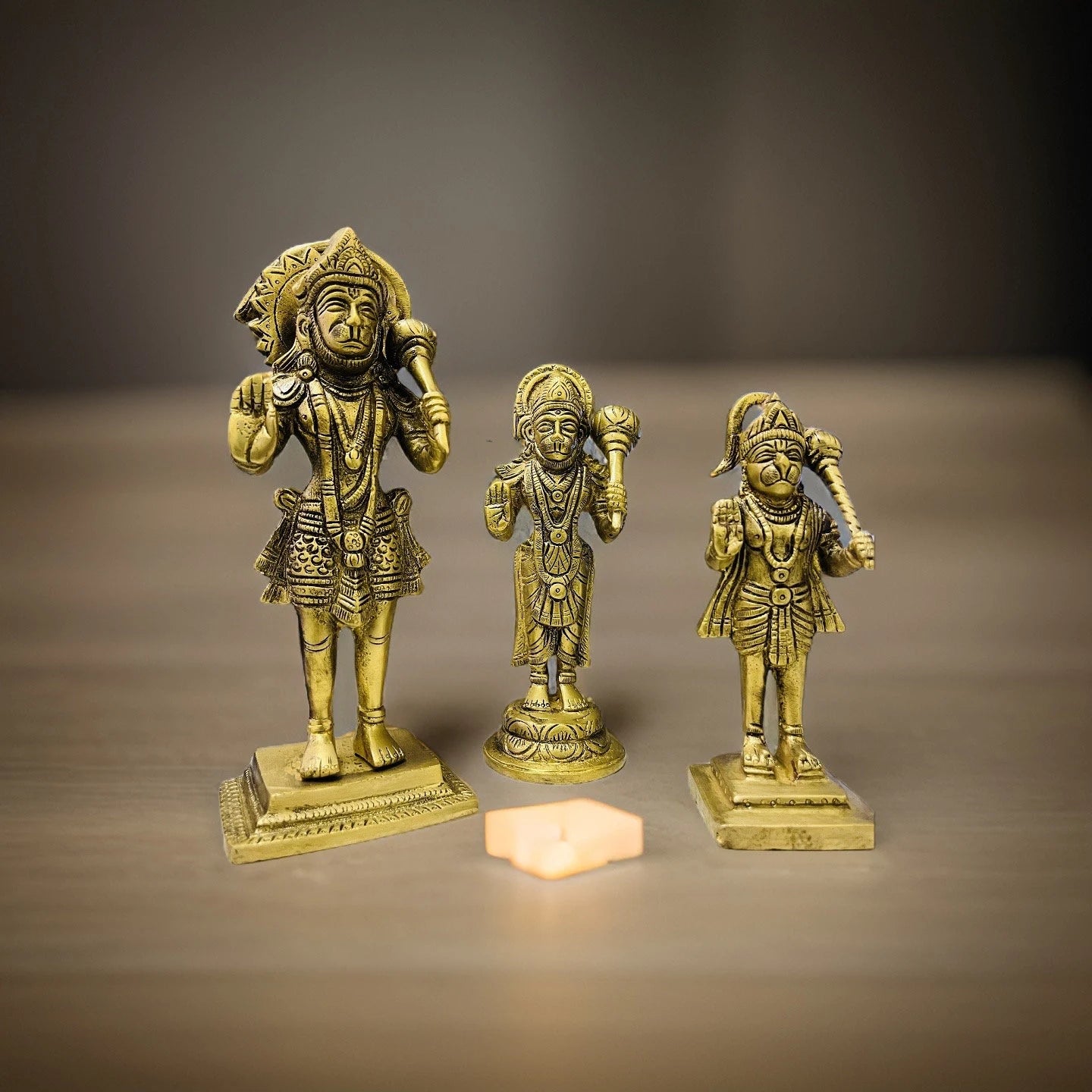 Standing Brass Hanuman blessing for home and office decor