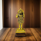Standing Brass Hanuman blessing for home and office decor