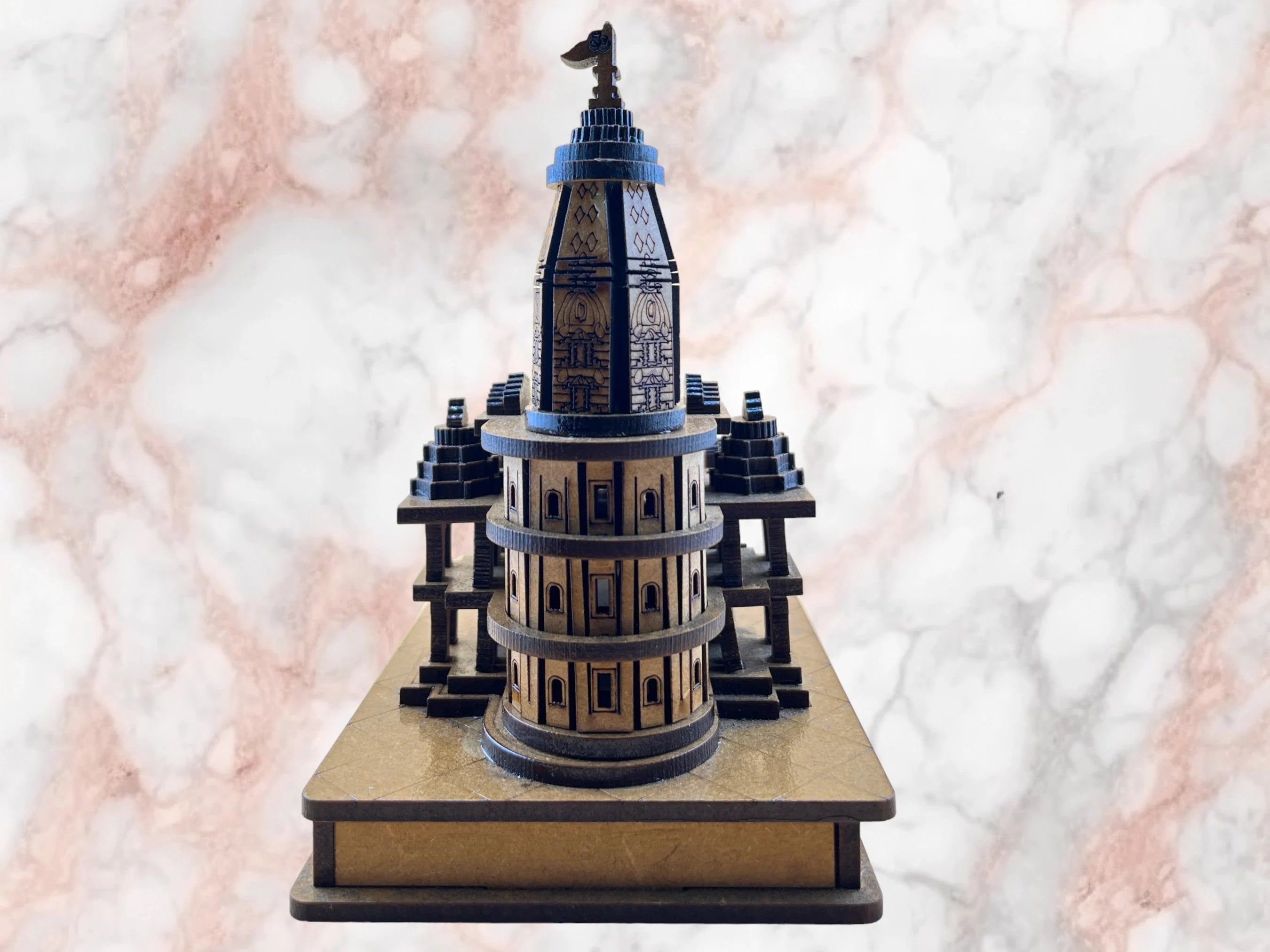 Shri Ram Mandir Ayodhya Replica intricate beautiful gift |Artarium Ram Mandir Ayodhya Model Authentic Design Ideal for Home Temple