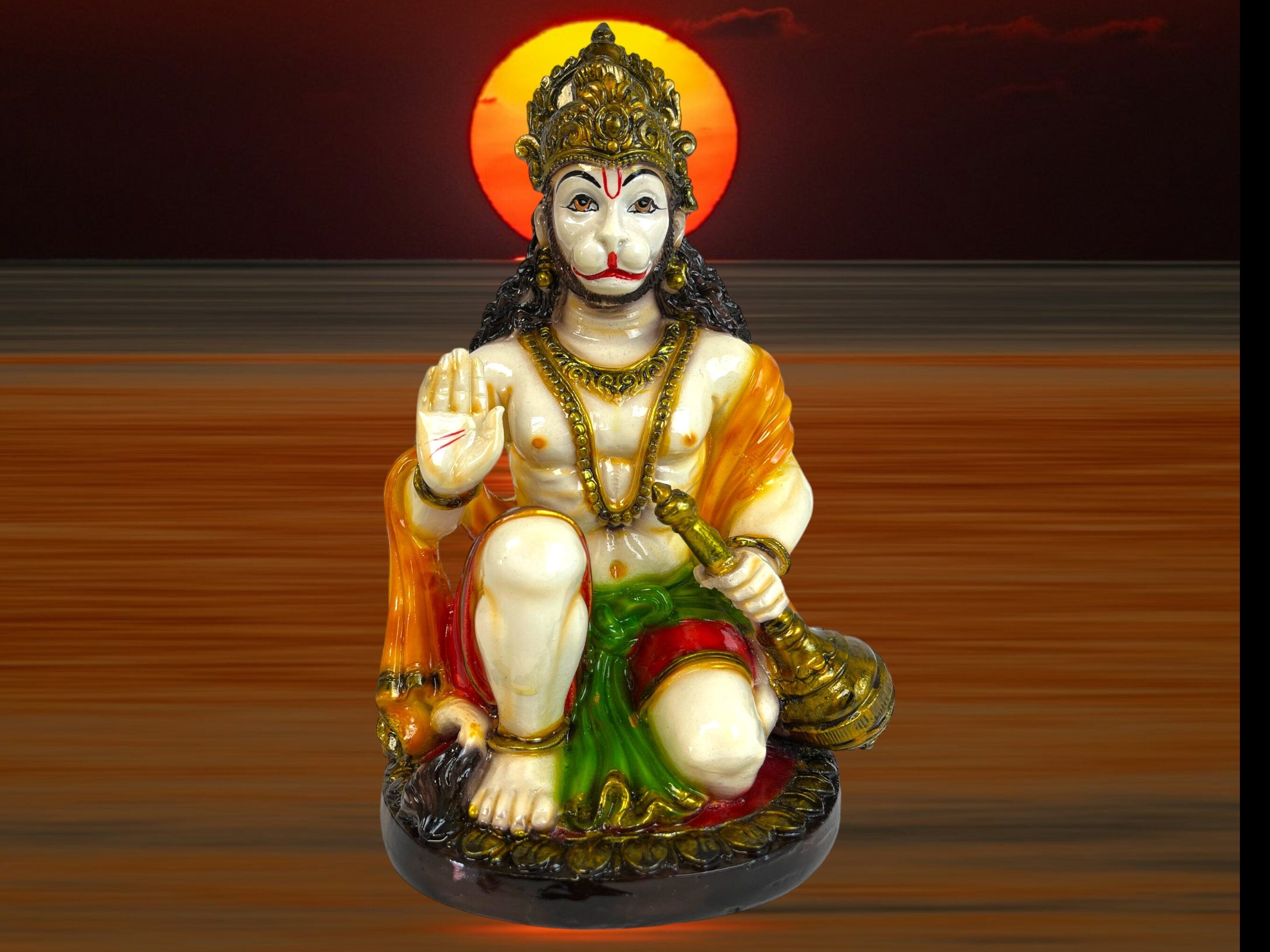 Sitting Hanuman for Pooja, Home and office Decor