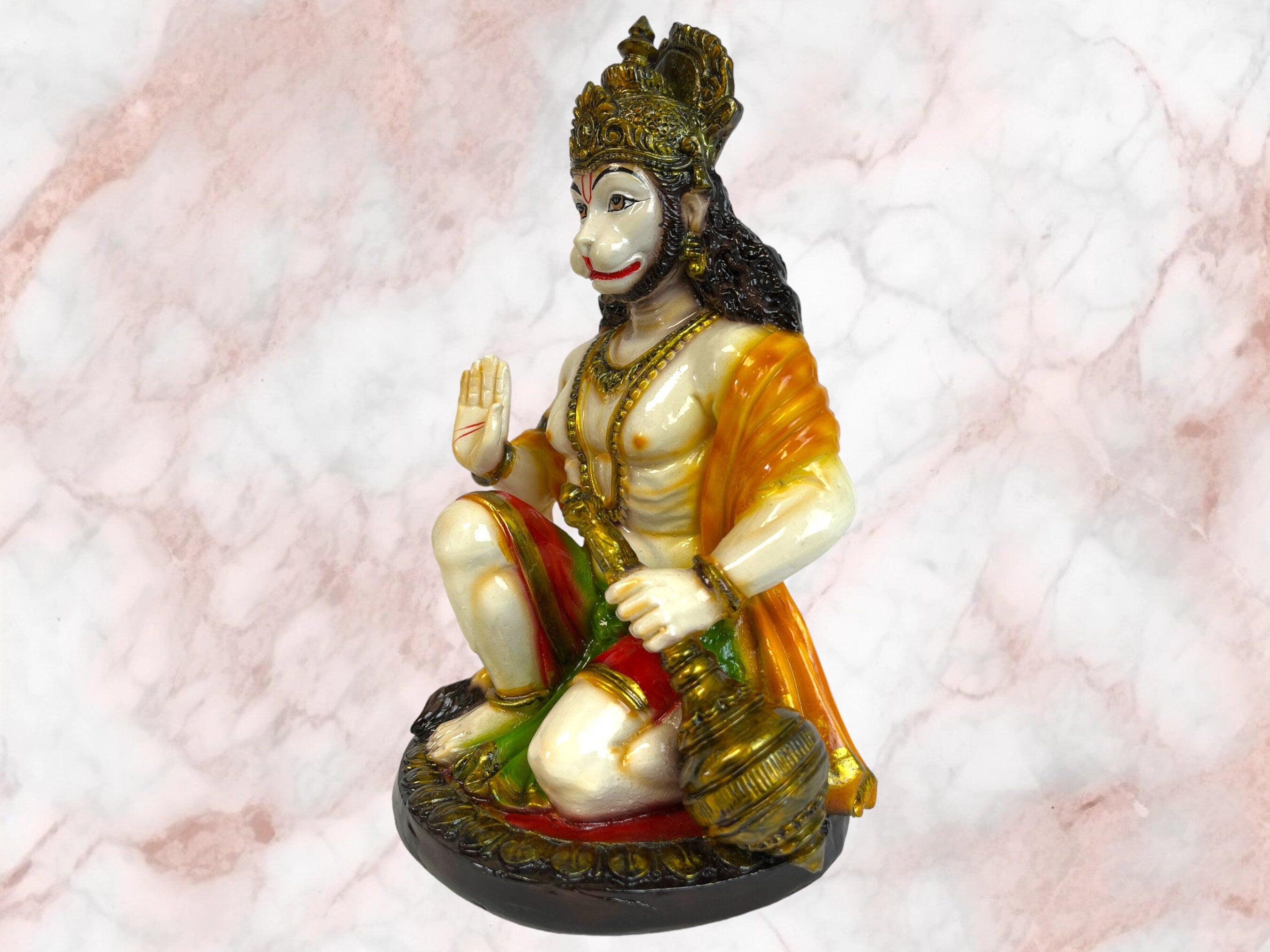 Sitting Hanuman for Pooja, Home and office Decor