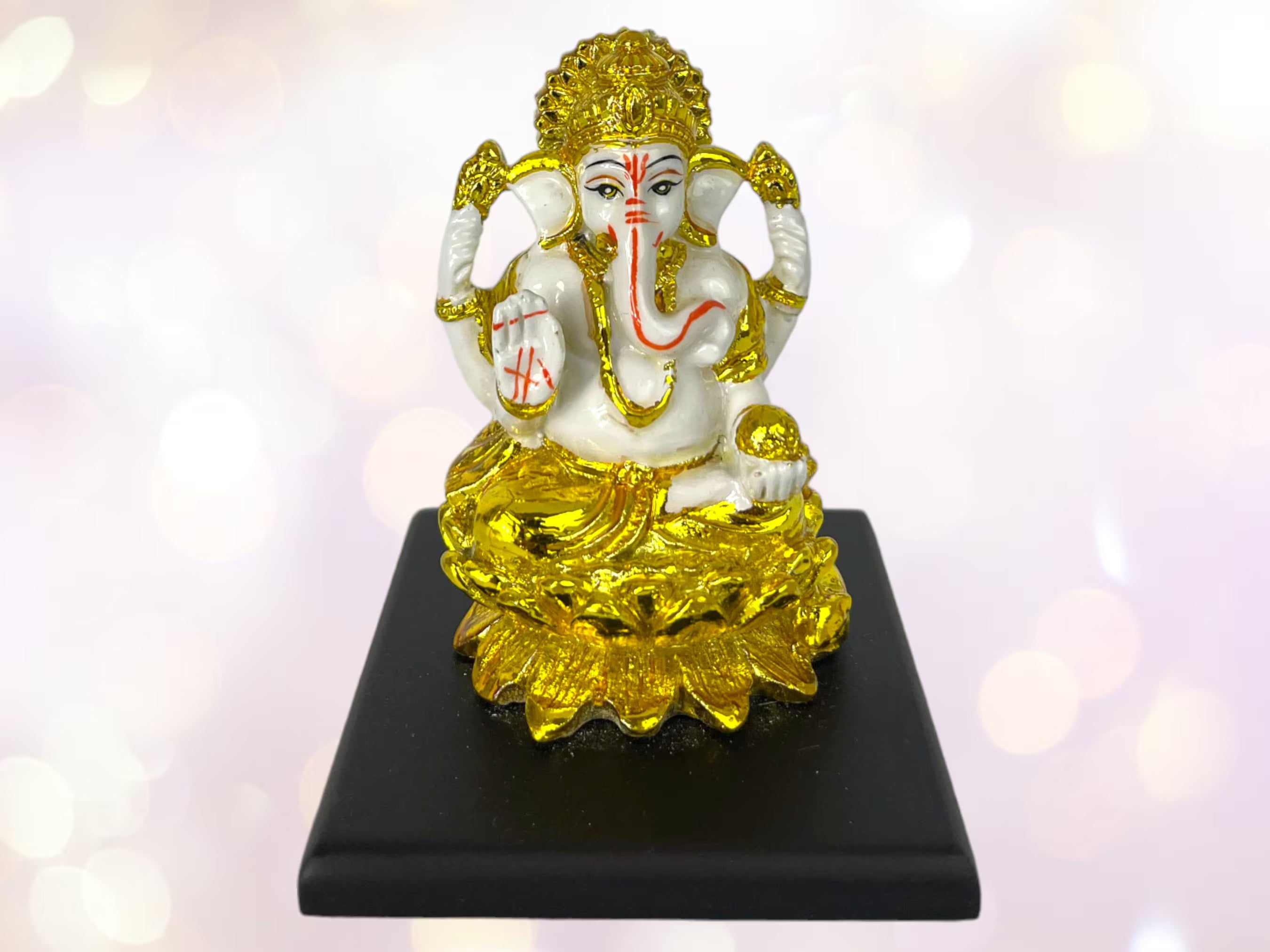Golden Lotus Ganesh for Home and Office Decor