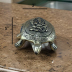 Brass Tortoise with Ganesha Engraved | Small Size Kachua with Ganapati | Good Luck Tortoise | Vastu Feng Shui Decor