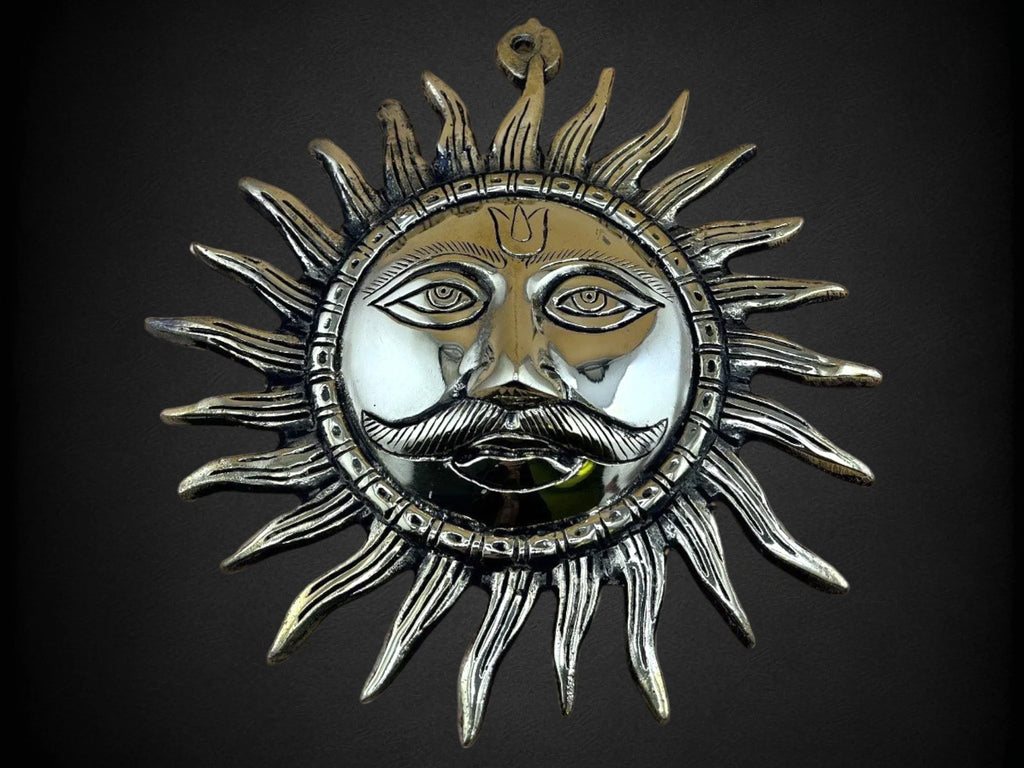 Handcrafted Brass Sun Wall Hanging | Brass Surya Mukh | Vastu Home Decor | Surya Face Wall Decor | Spiritual Home Decor