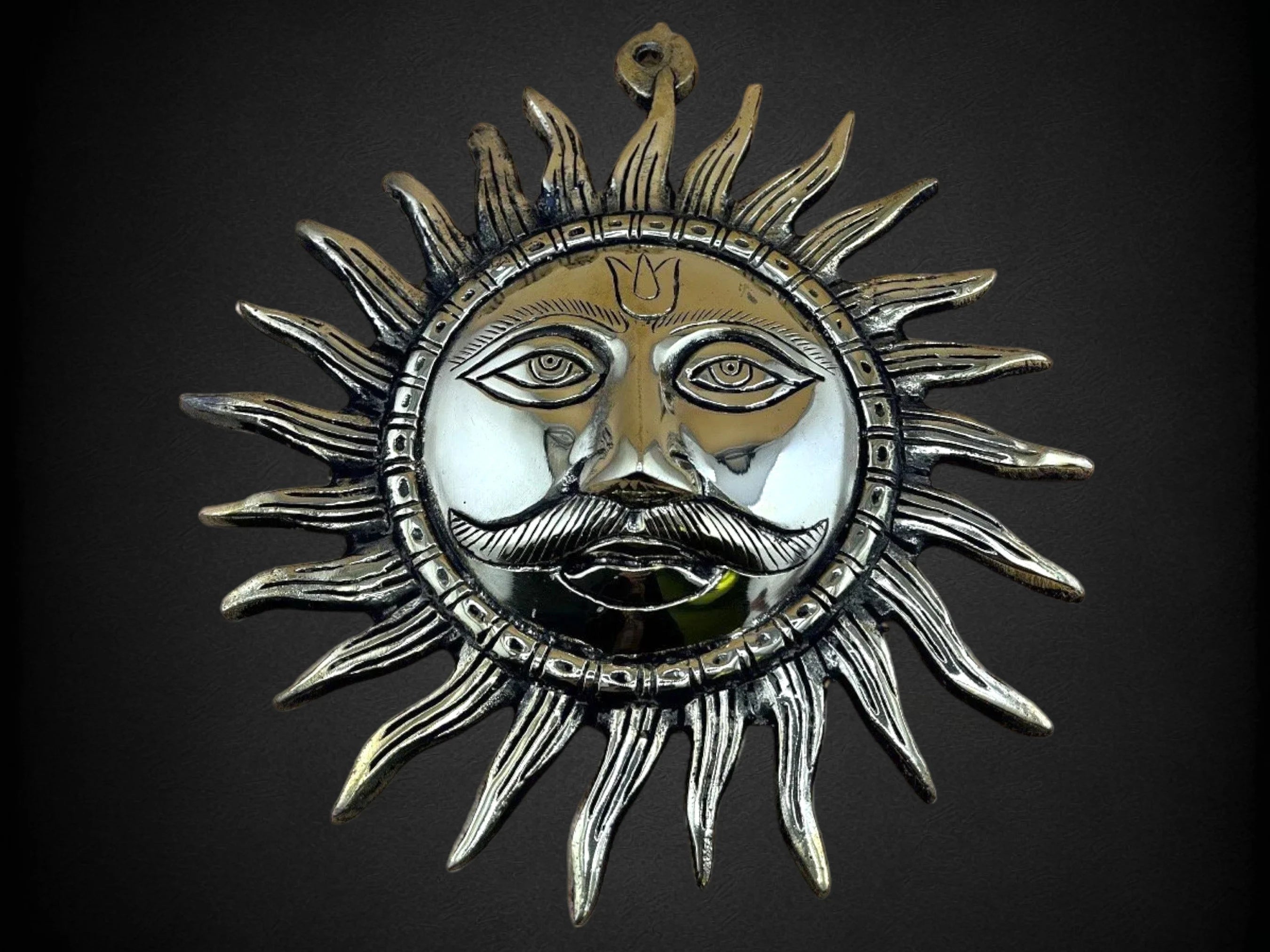 Handcrafted Brass Sun Wall Hanging | Brass Surya Mukh | Vastu Home Decor | Surya Face Wall Decor | Spiritual Home Decor